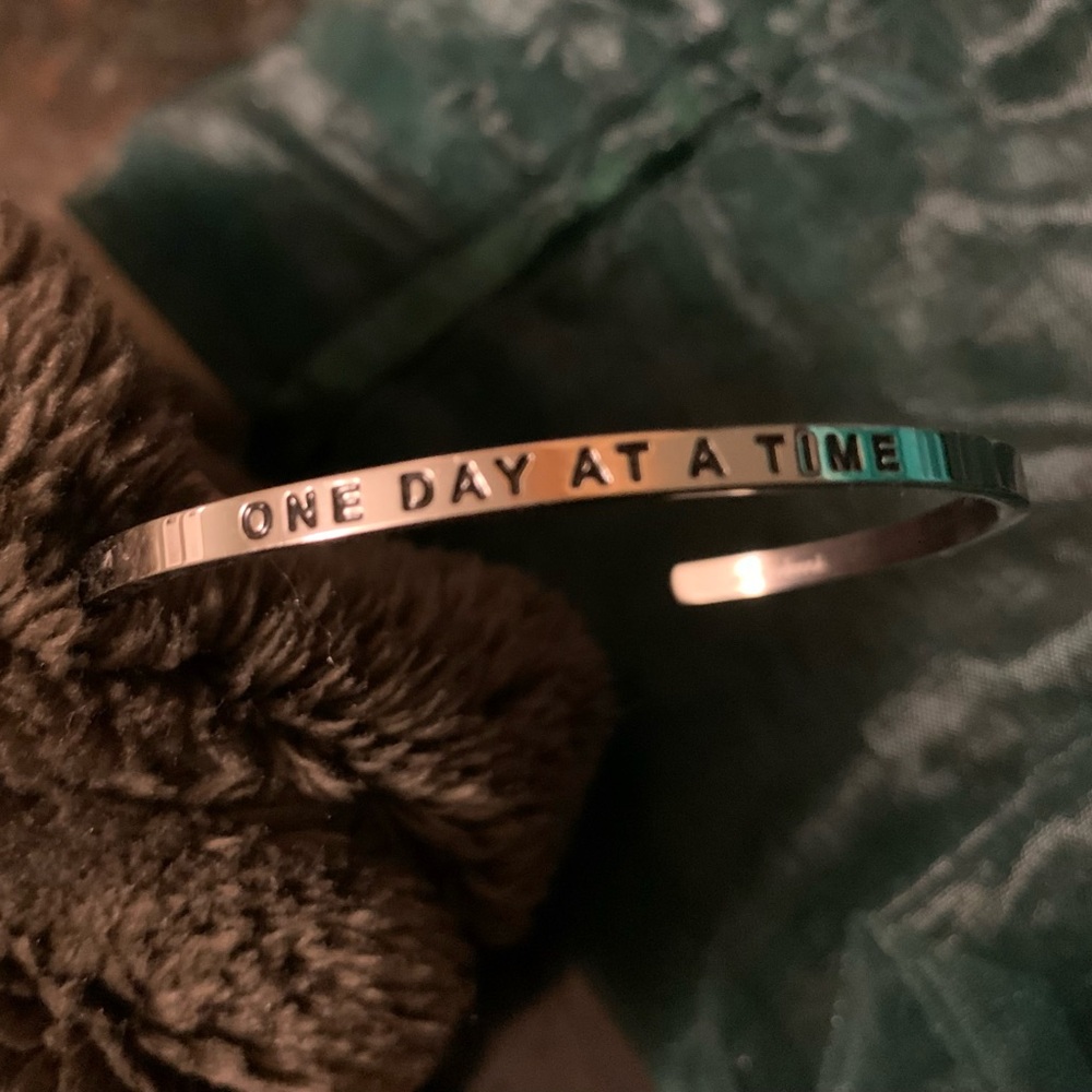 One Day At A Time Open Cuff Bracelet